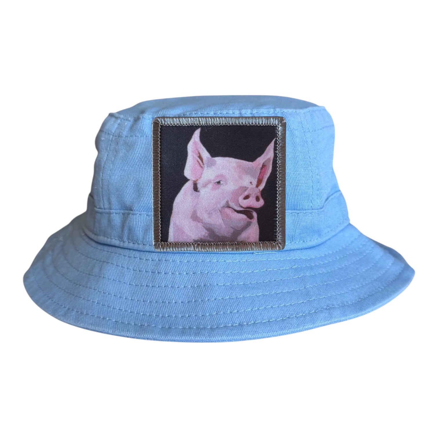 Blue Toddler Bucket Hat Hats FlynHats Piggie