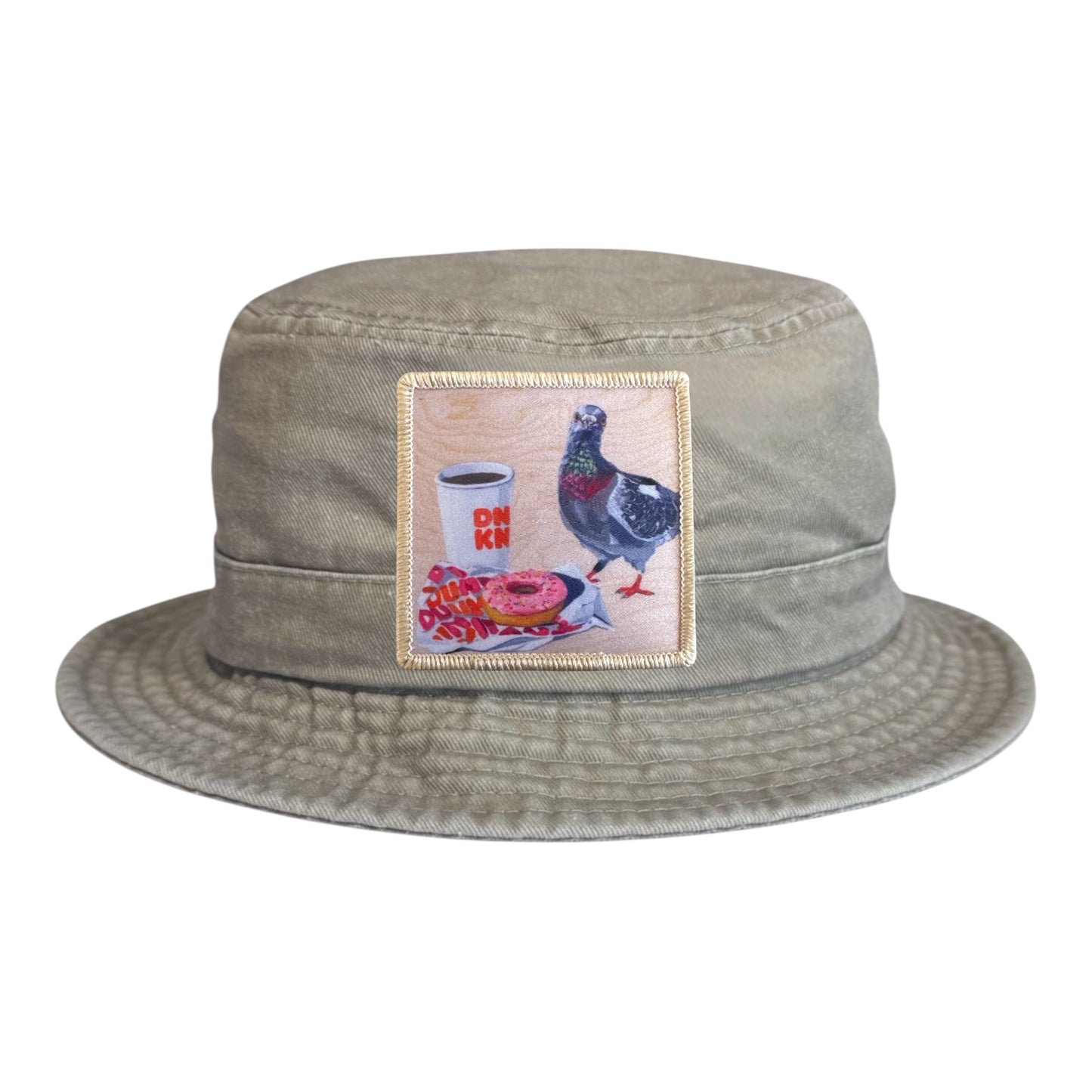 Tan Youth Bucket Hat Hats FlynHats Pigeons Run On Donuts
