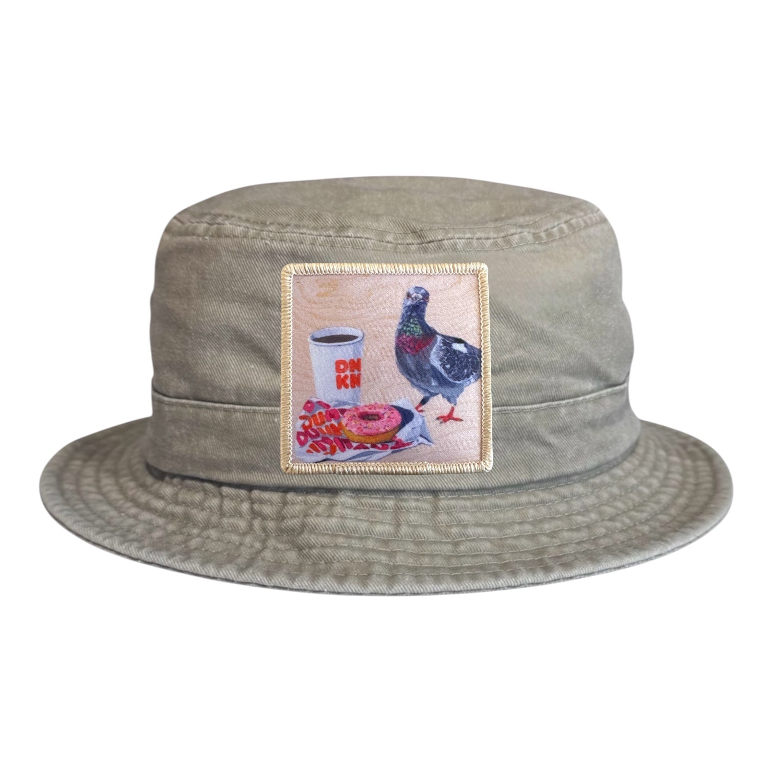 Tan Youth Bucket Hat Hats FlynHats Pigeons Run On Donuts