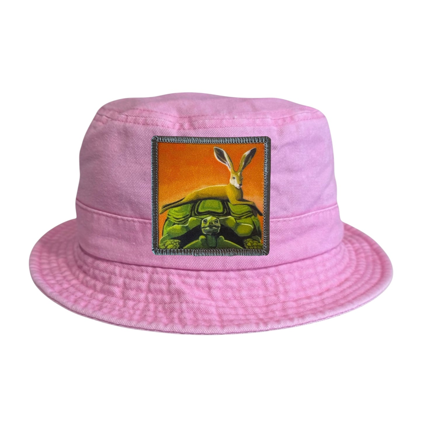 Pink Youth Bucket Hat Hats FlynHats The Tortoise by a Hare