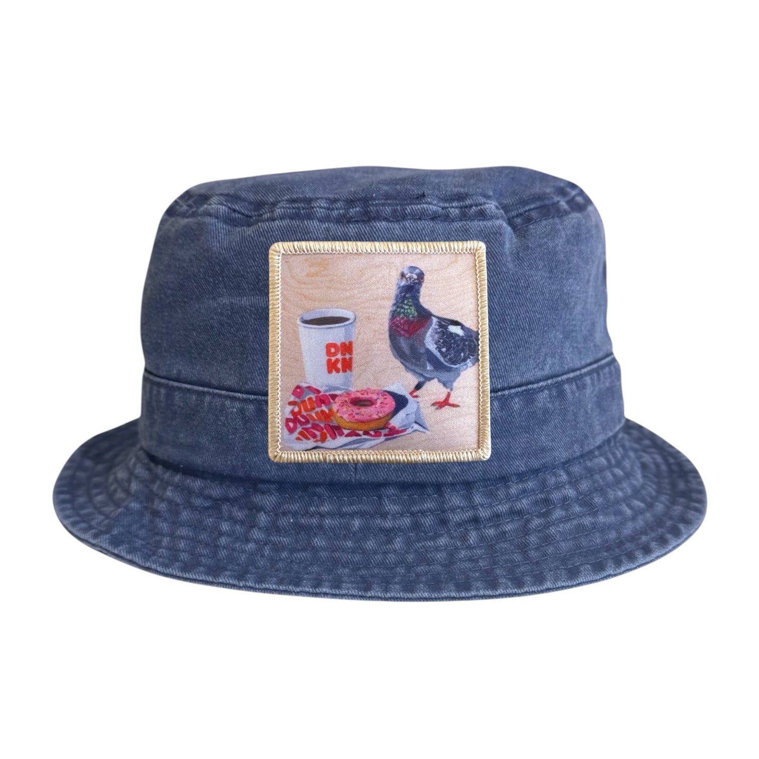 Blue Youth Bucket Hat Hats FlynHats Pigeons Run On Donuts