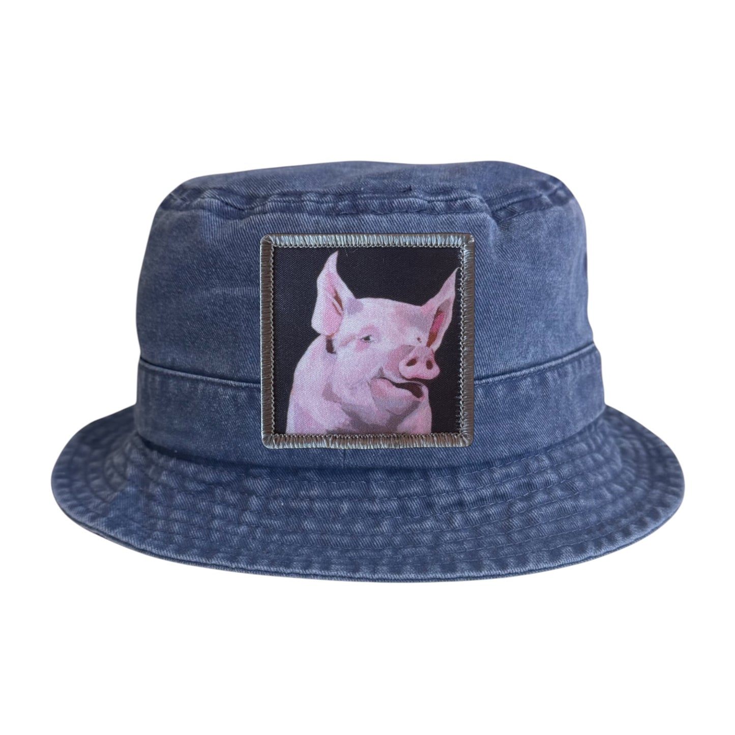 Blue Youth Bucket Hat Hats FlynHats Piggie