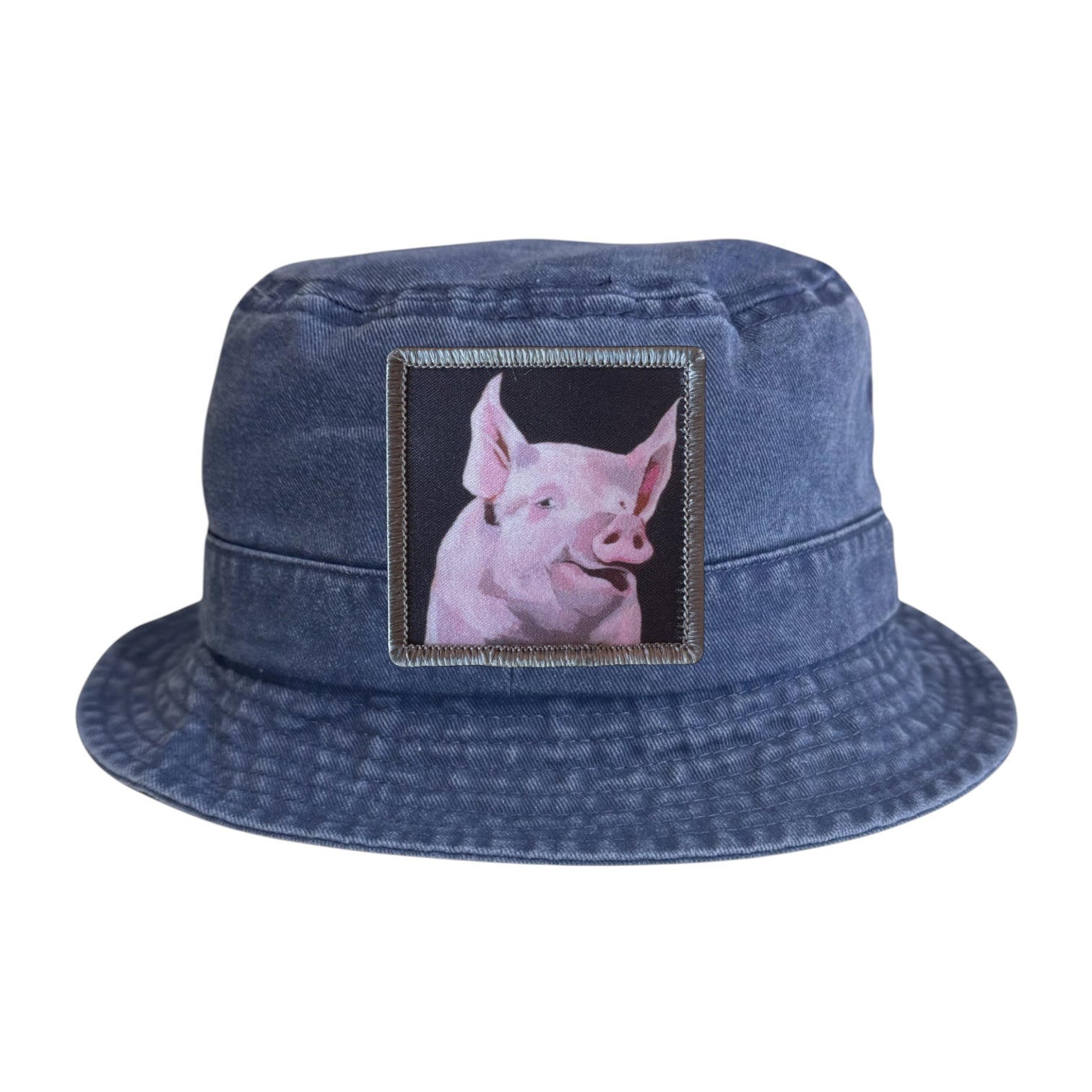 Blue Youth Bucket Hat Hats FlynHats Piggie
