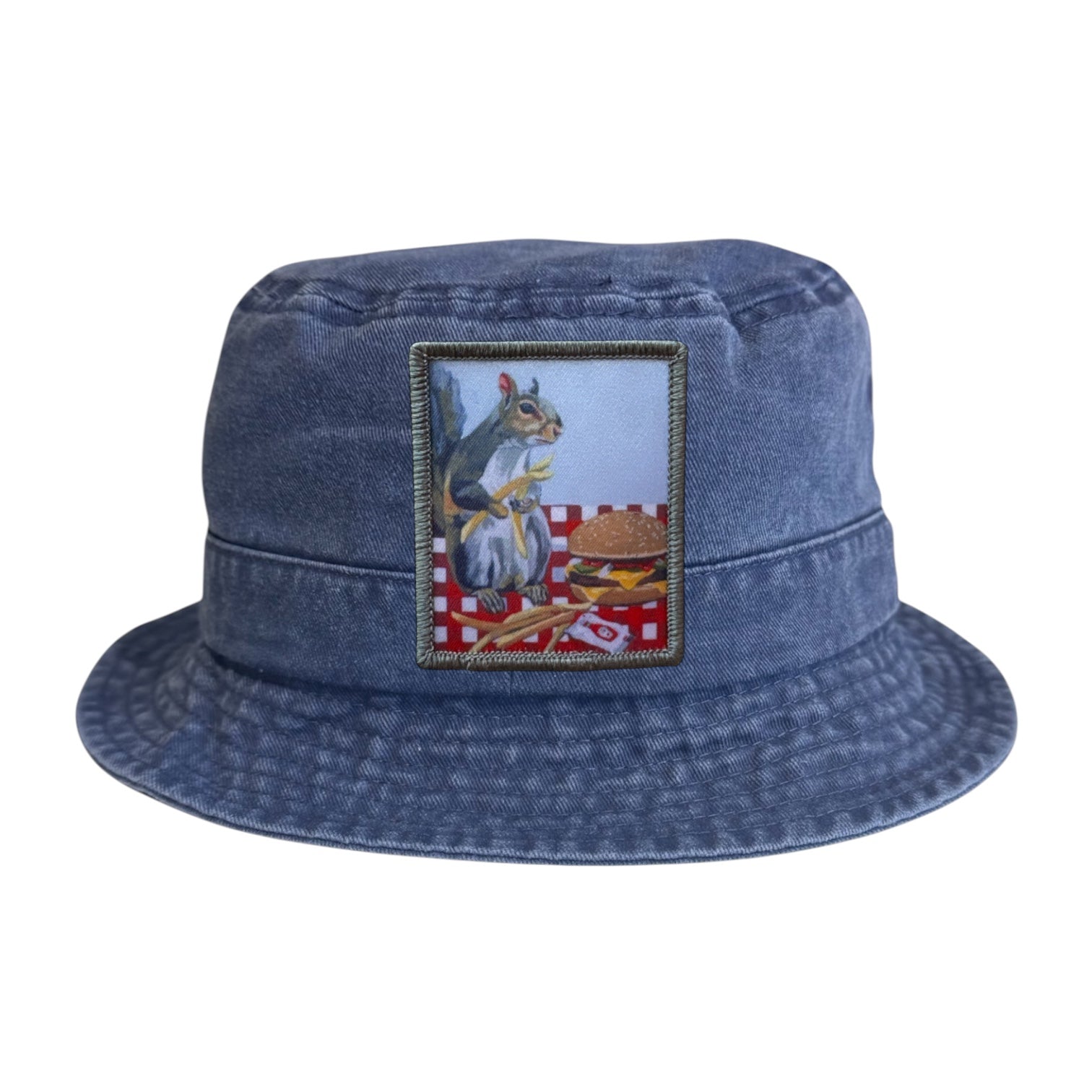 Blue Youth Bucket Hat Hats FlynHats Squirrel Burger