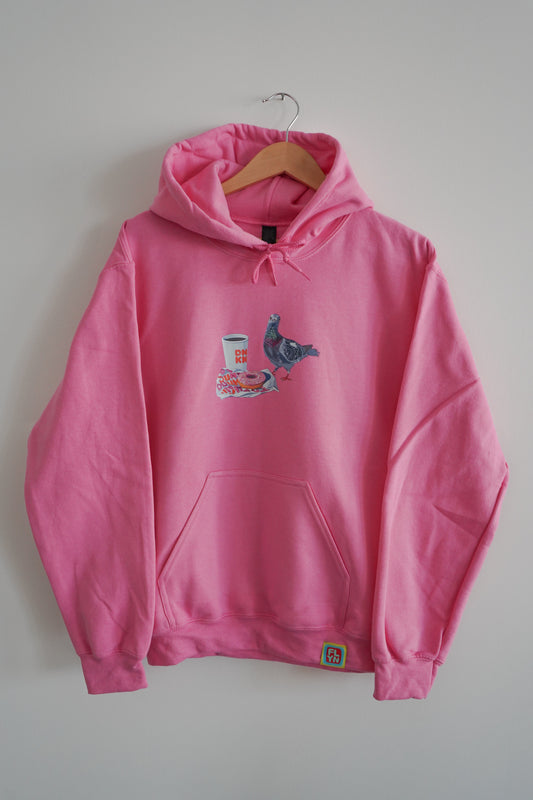 Pigeons Run On Donuts Pink Sweatshirt sweatshirt FlynHats