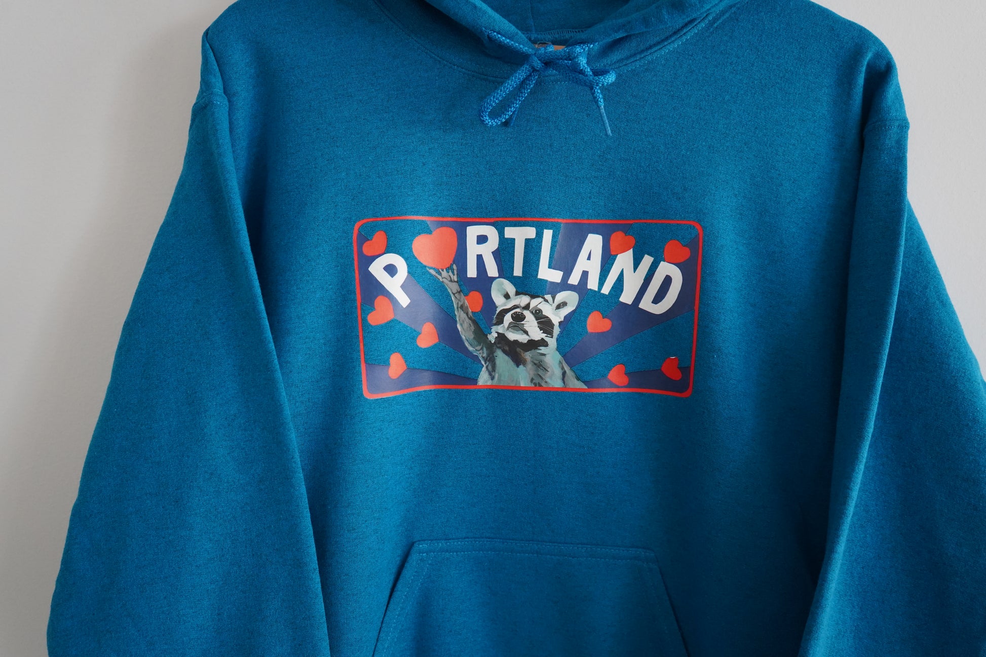 Portland Raccoon Hoodie Sweatshirt FlynHats