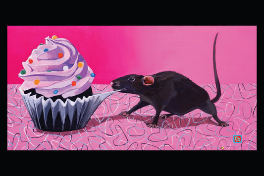 Rats Got My Cake Print Prints Flyn_Costello_Art