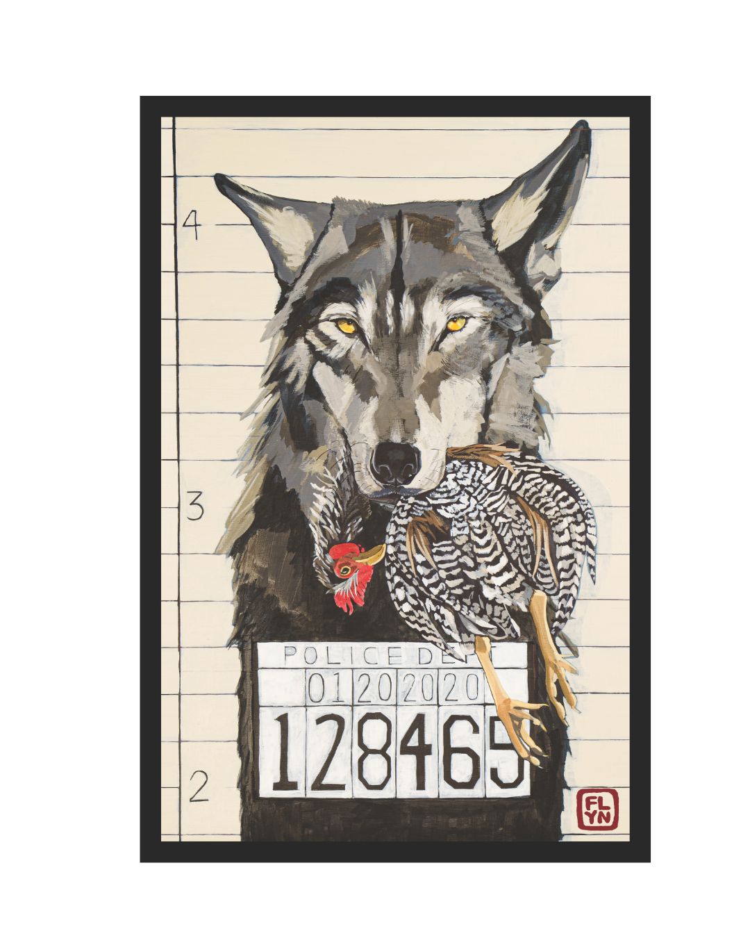 Large The Usual Suspects: Wolf print Prints Flyn_Costello_Art