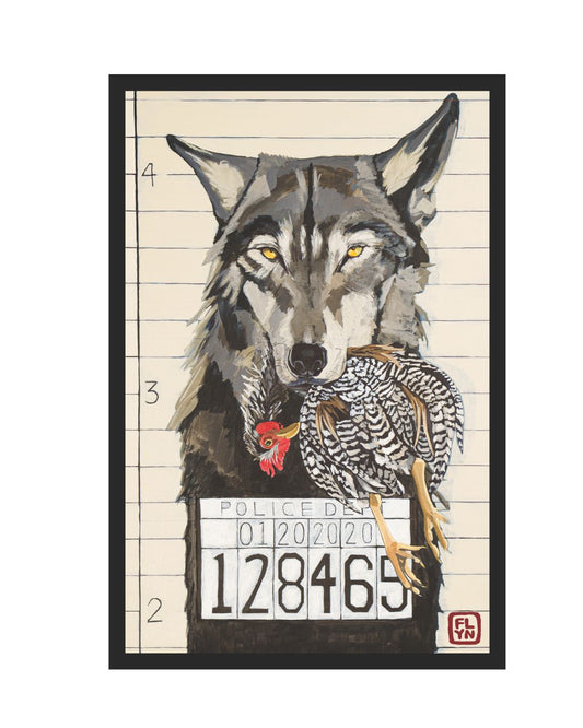 Large The Usual Suspects: Wolf print Prints Flyn_Costello_Art
