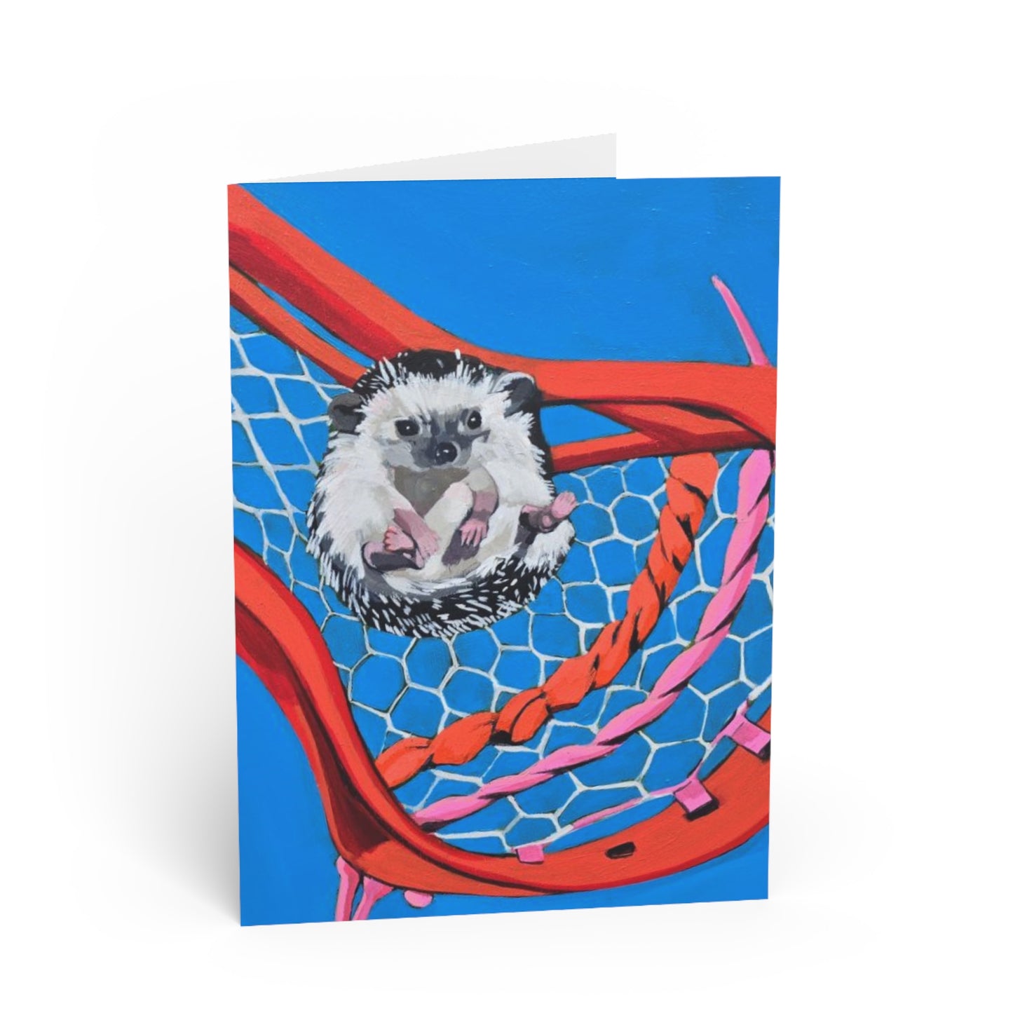 Ballhog Hedgehog Lacross Greeting Card FLYNhats