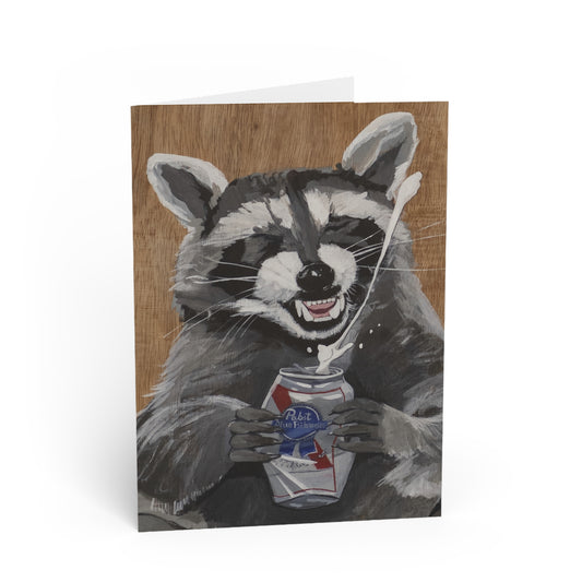 Beer Bandit close up Greeting Card Flyn_Costello_Art