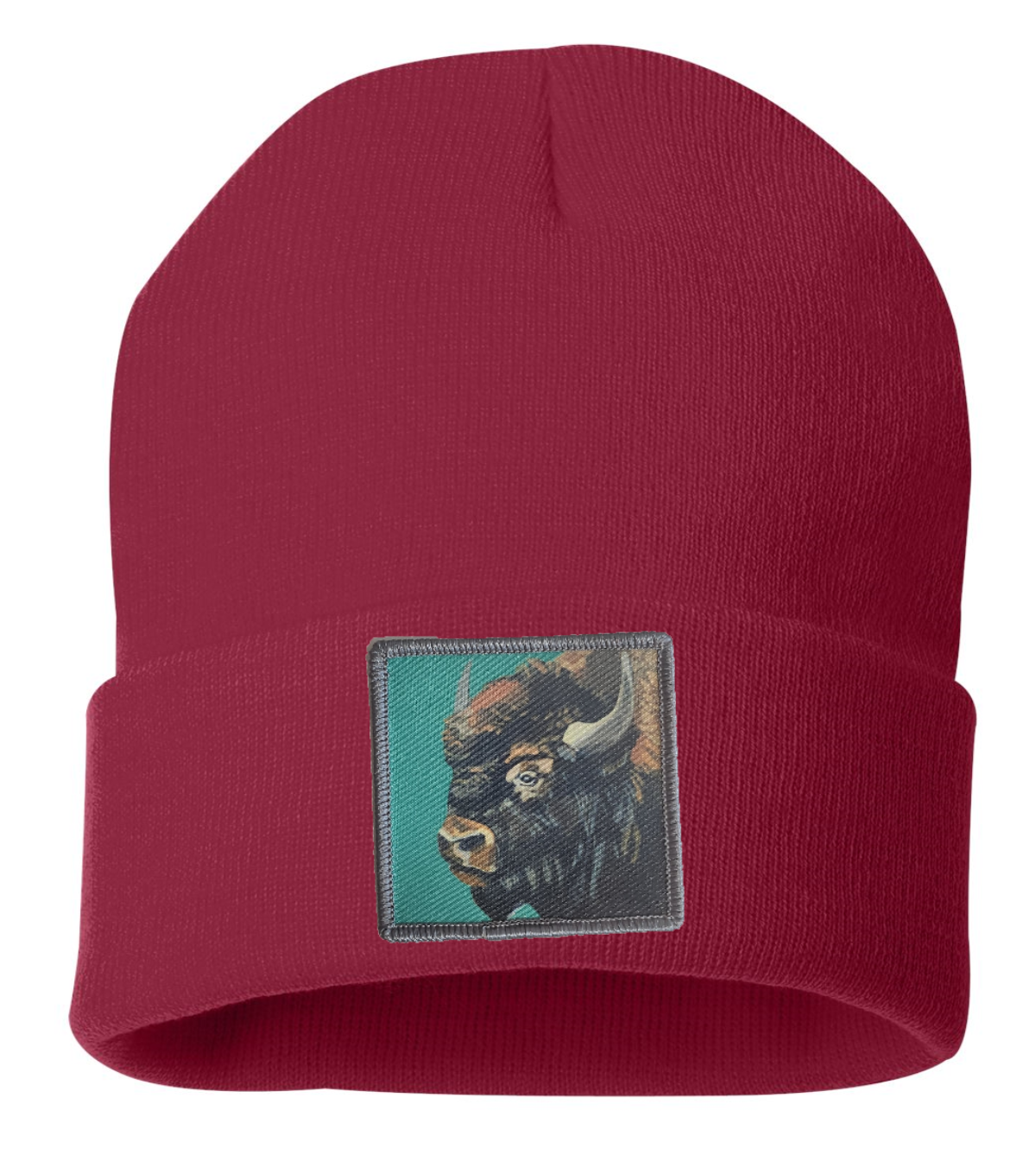 Bison Beanie Hats FlynHats Cardinal Red