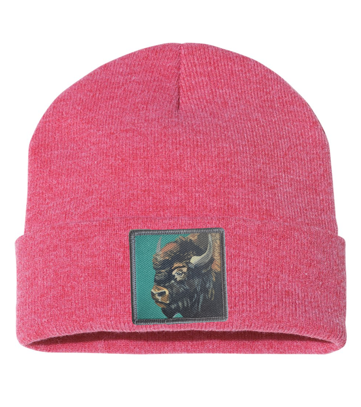 Bison Beanie Hats FlynHats Heather Red