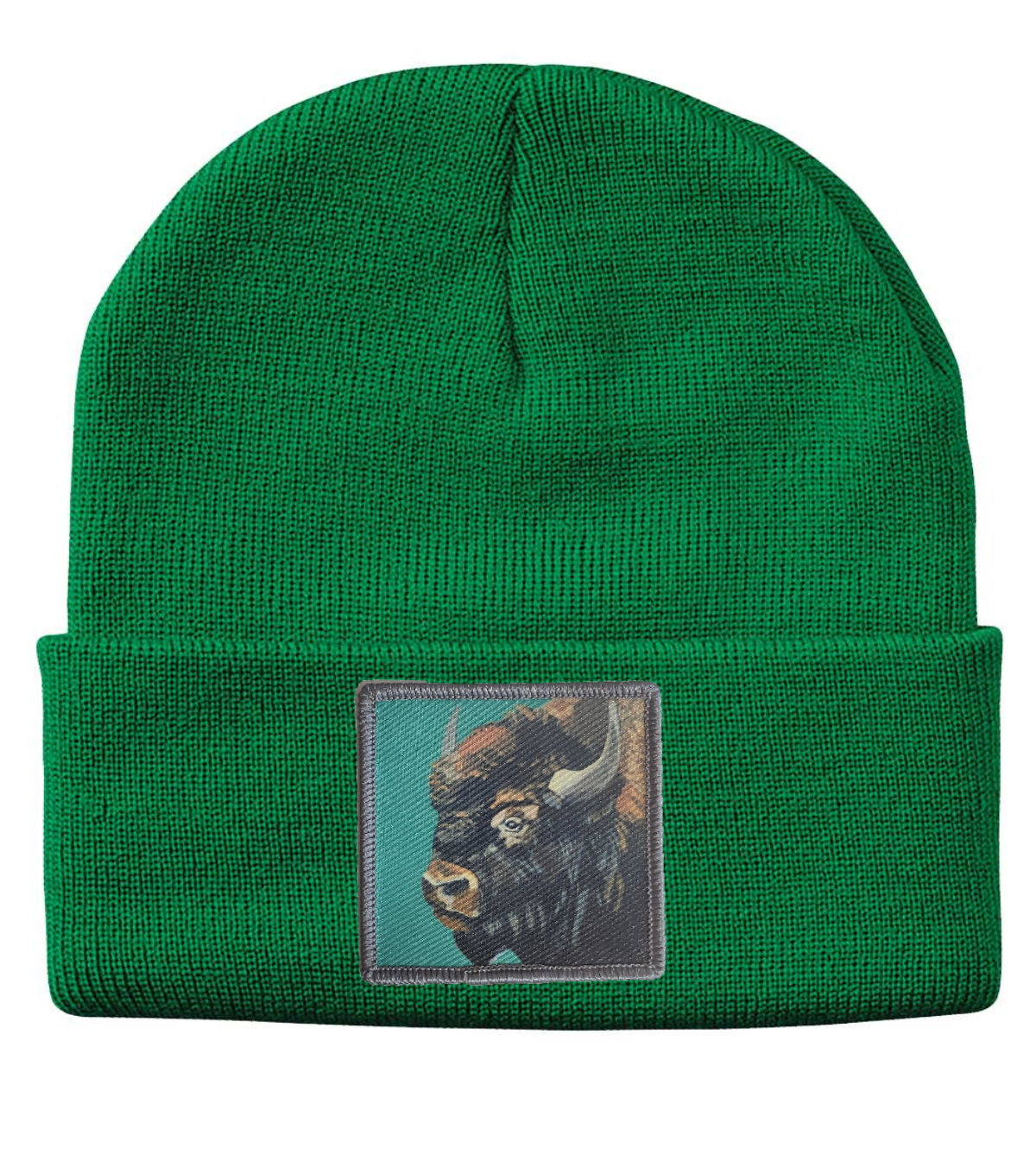 Bison Beanie Hats FlynHats Kelly Green