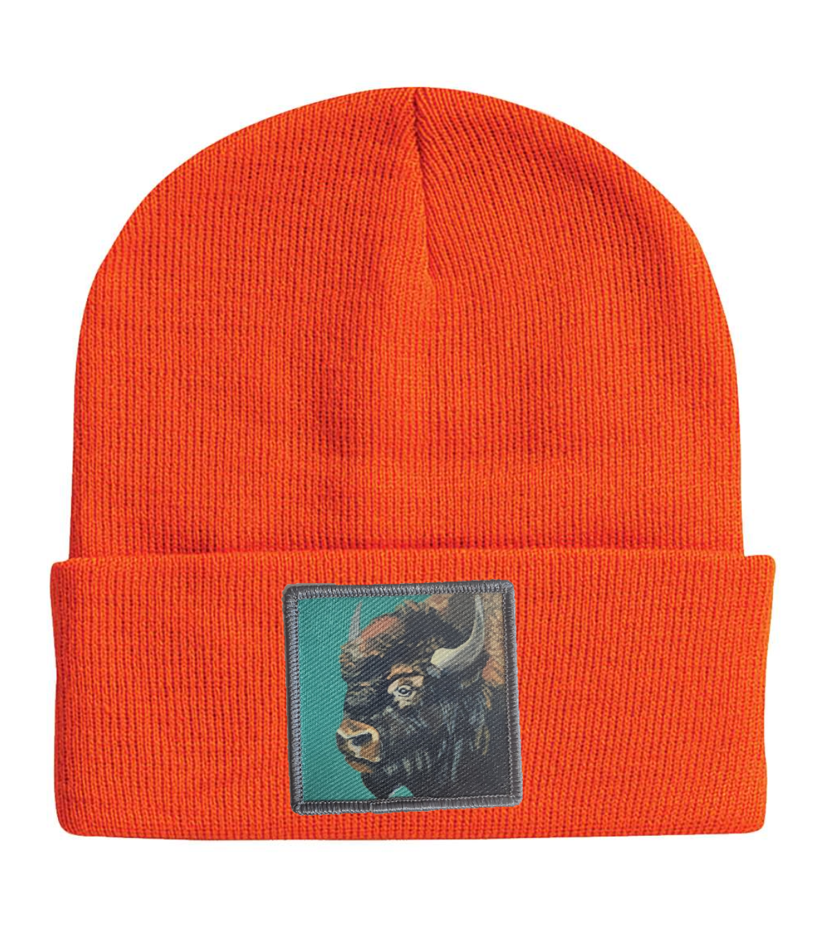 Bison Beanie Hats FlynHats Neon Orange