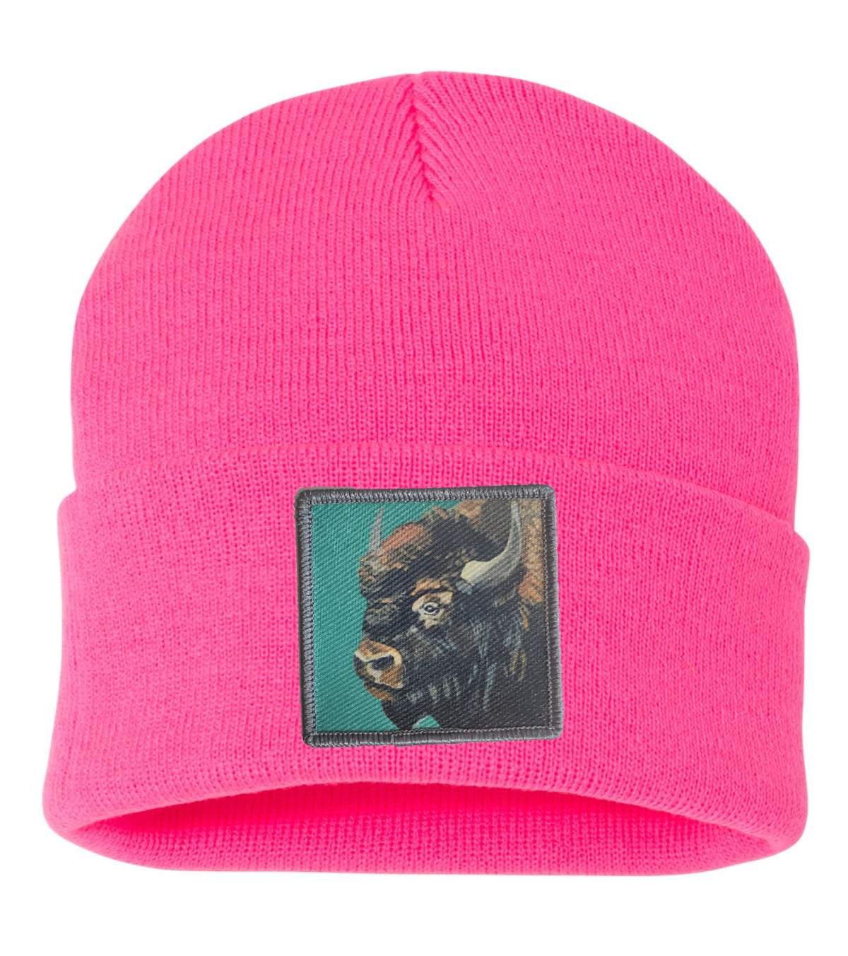 Bison Beanie Hats FlynHats Neon Pink