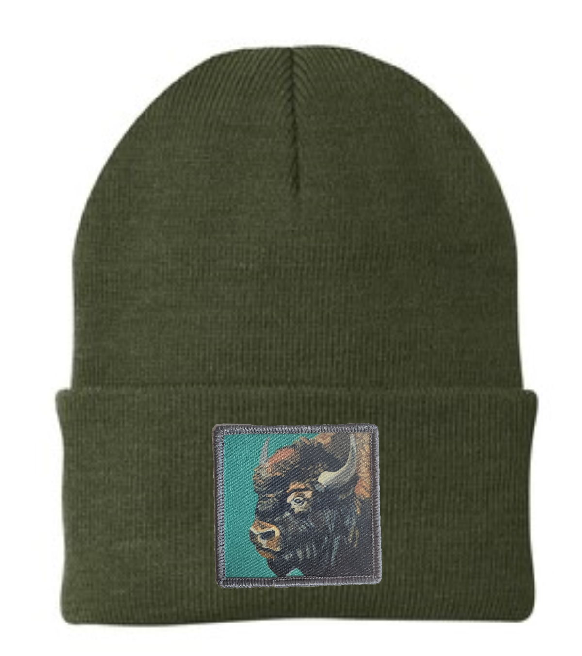 Bison Beanie Hats FlynHats Olive