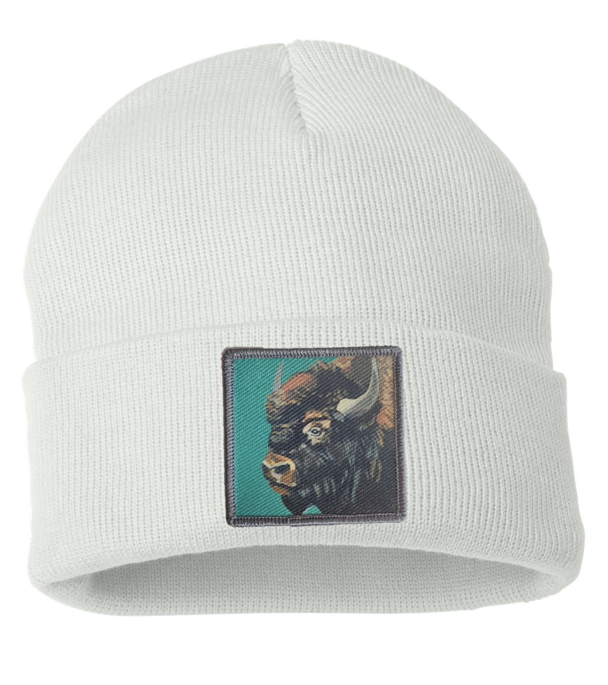 Bison Beanie Hats FlynHats White