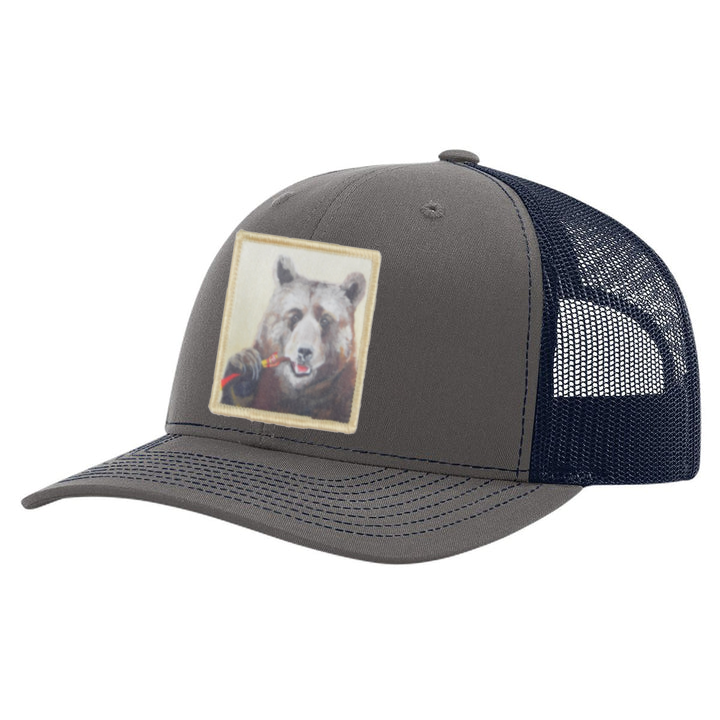 Charcoal/ Navy Trucker Hats Flyn Costello Slim Jim  