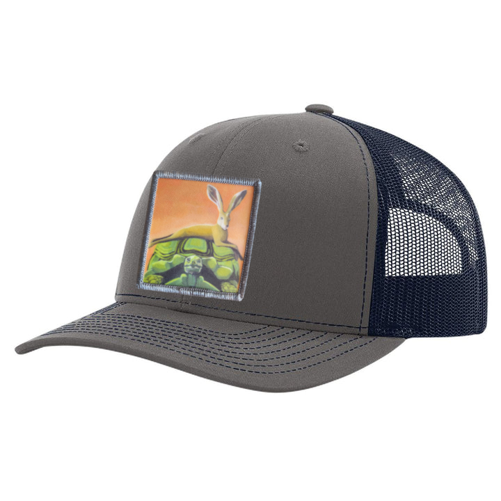Charcoal/ Navy Trucker Hats Flyn Costello The Tortoise by a Hare  