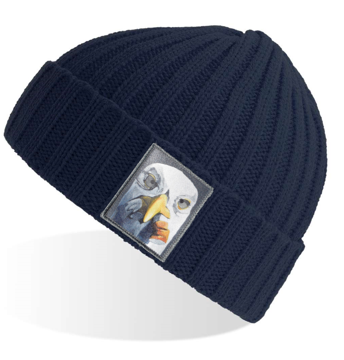 Seagull with Cig Sustainable Cable Knit Beanie - Navy