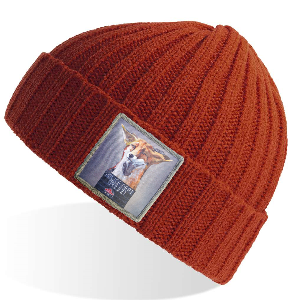 The Usual Suspects: Fox Sustainable Cable Knit Beanie - Rusty