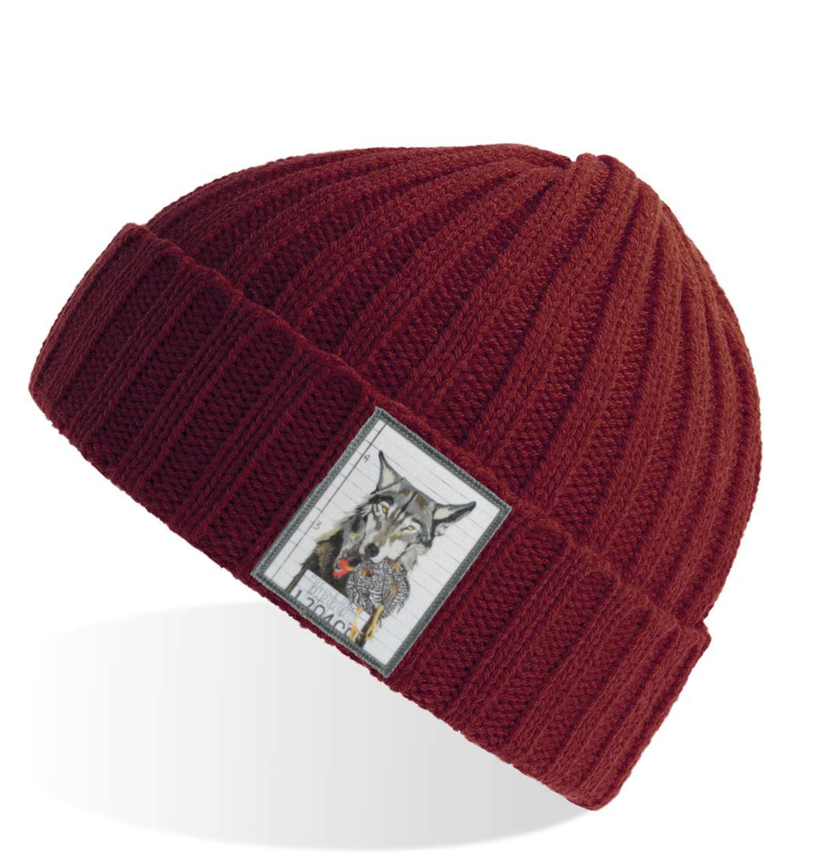The Usual Suspects: Wolf Sustainable Cable Knit Beanie - Maroon