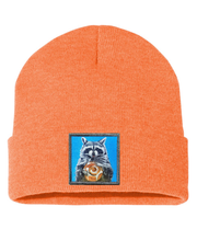 Cinnabun Bandit Raccoon Beanie Hats FlynHats Heather Orange  