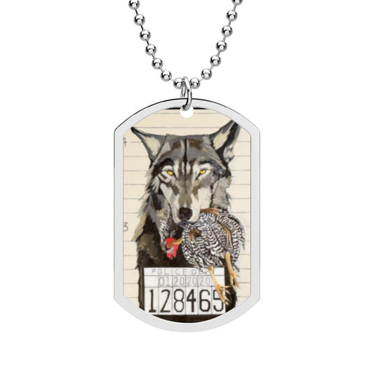 Usual Suspects: Wolf Stainless Steel Dog Tag FLYNhats