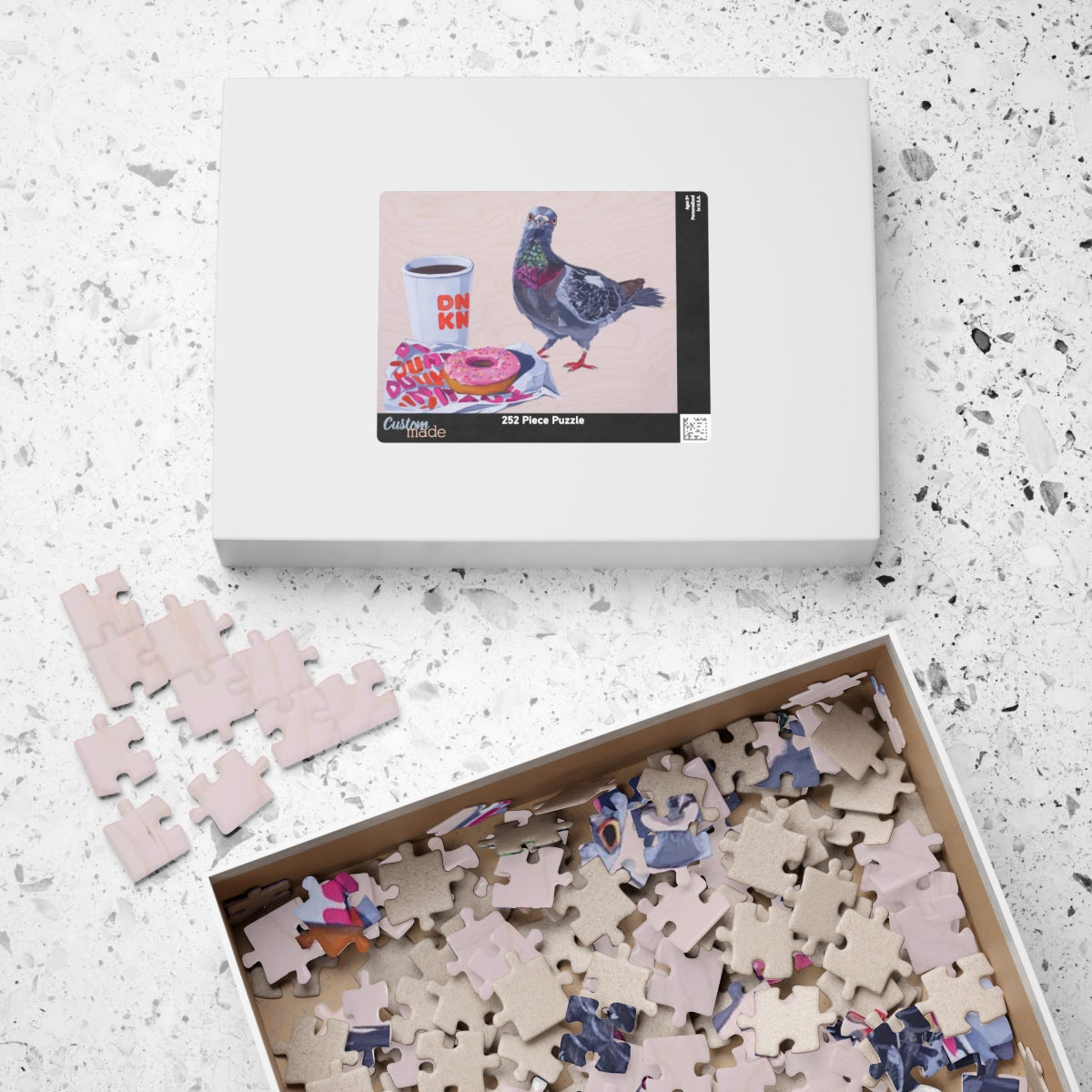 Pigeons Run On Donuts Jigsaw Puzzle puzzle FLYNhats