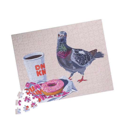 Pigeons Run On Donuts Jigsaw Puzzle