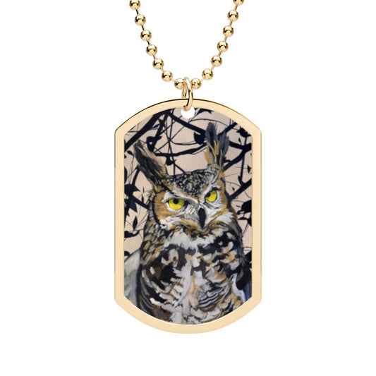 Gaia Branches Gold Plated Dog Tag FLYNhats