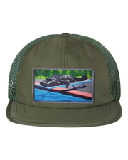 Wide Set Mesh Cap Olive Hats FlynHats Pool Party Canceled  