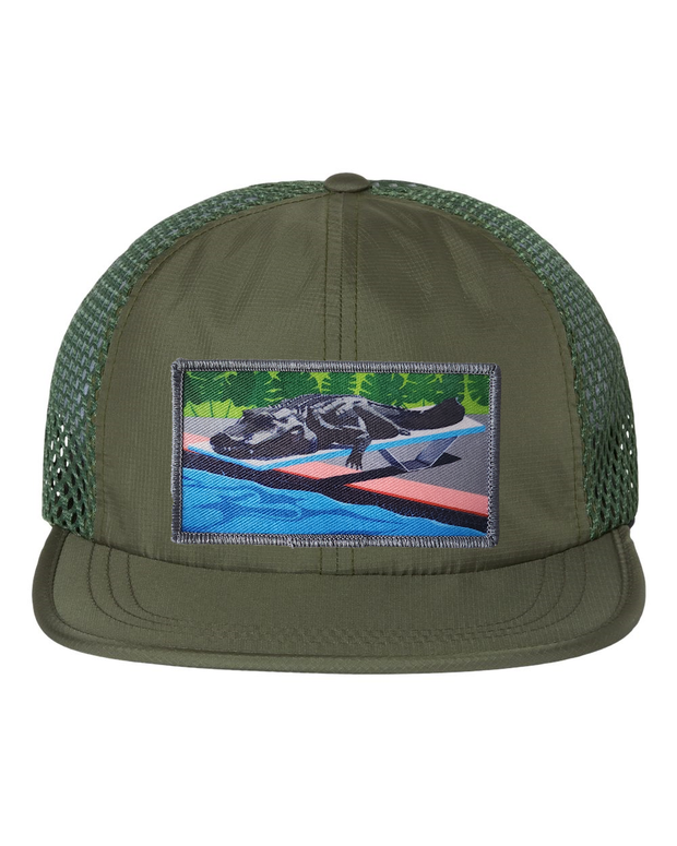 Wide Set Mesh Cap Olive Hats FlynHats Pool Party Canceled  