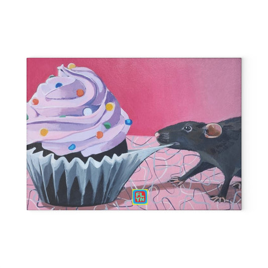 Rats Got My Cake Glass Cutting Board FLYNhats