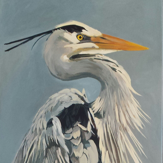 Great Blue Heron Mini Print / Card postcards Flyn Costello