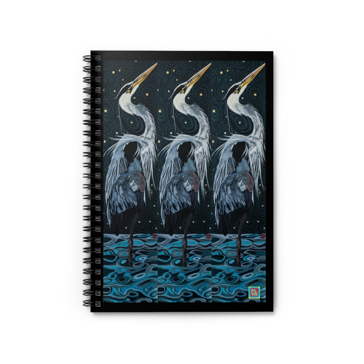 Nighttime Heron Notebook FlynHats