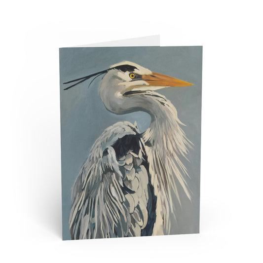 Great Blue Heron Greeting Card Flyn_Costello_Art