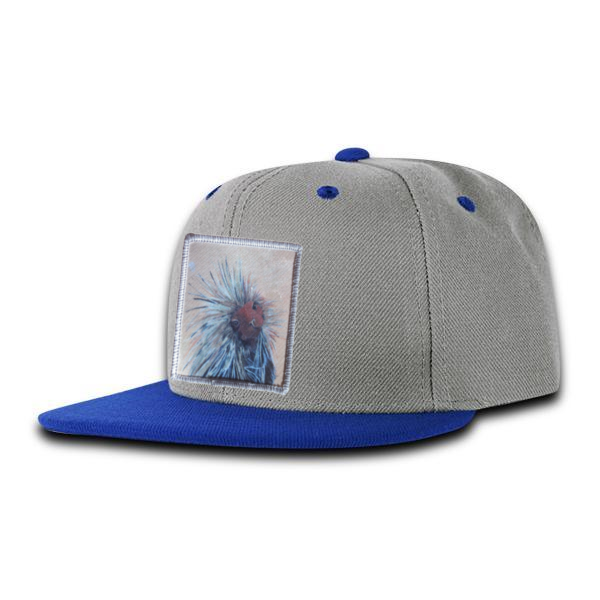 Kids Grey/Blue Trucker Hats FlynHats Porcupine  
