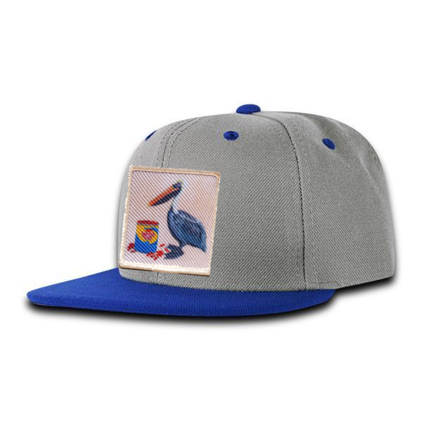 Kids Grey/Blue Trucker Hats FlynHats Gone Fishin'  