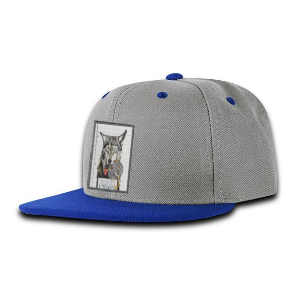 Kids Grey/Blue Trucker Hats FlynHats The Usual Suspects: Wolf  