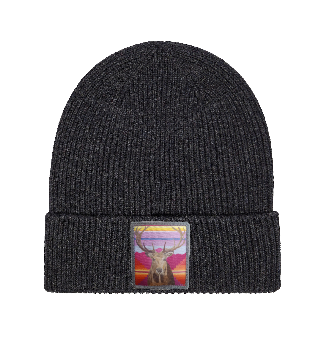 Merino Wool Beanie Charcoal Hats FlynHats Elk  