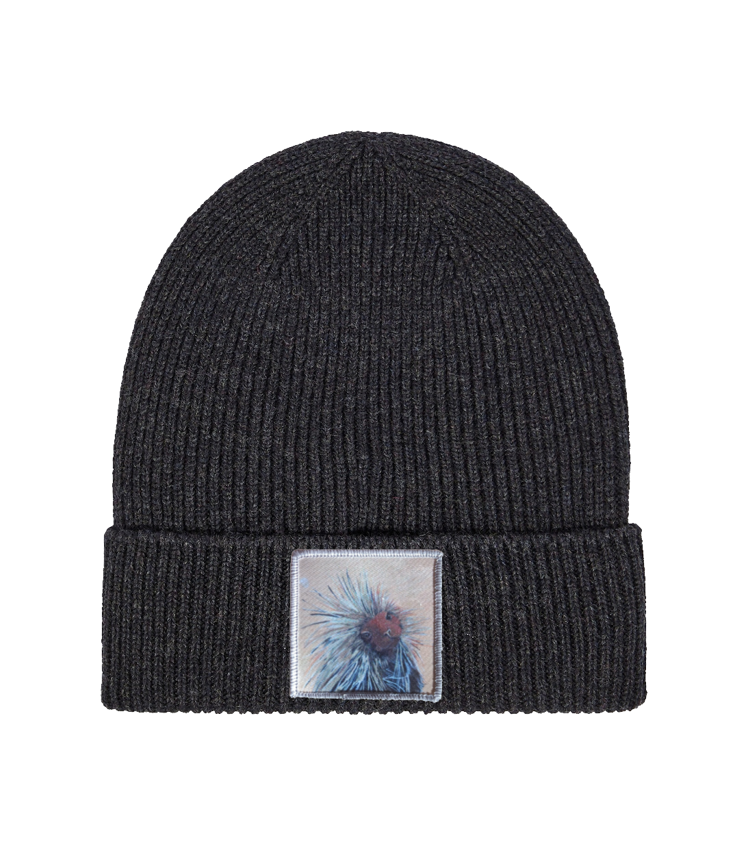 Merino Wool Beanie Charcoal Hats FlynHats Porcupine  