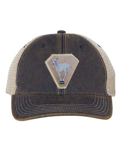 Navy/ Khaki Trucker Cap Hats FlynHats Diamond Goat  