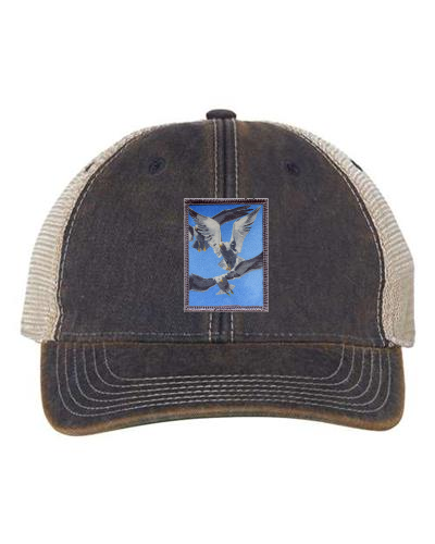 Navy/ Khaki Trucker Cap Hats FlynHats Flock Of Gulls  