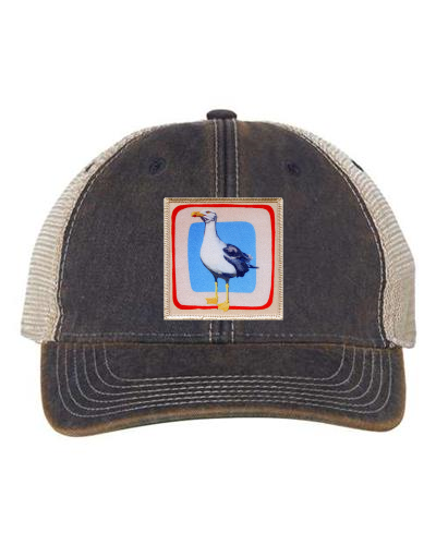 Navy/ Khaki Trucker Cap Hats FlynHats Seagull  