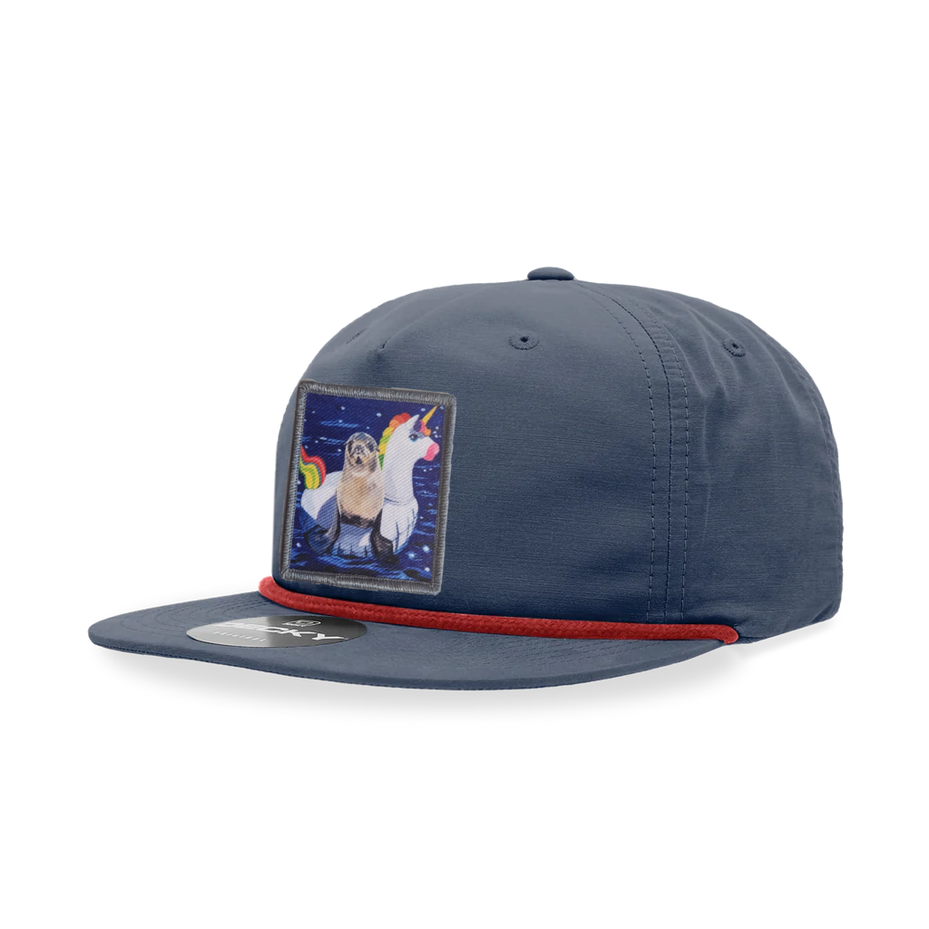 Navy/ Red Rope Cap Hats FlynHats Unicorn Drifter  