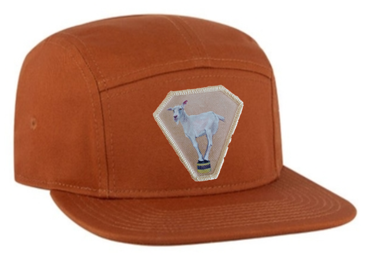 Orange Camper Hat Hats FlynHats Diamond Goat  