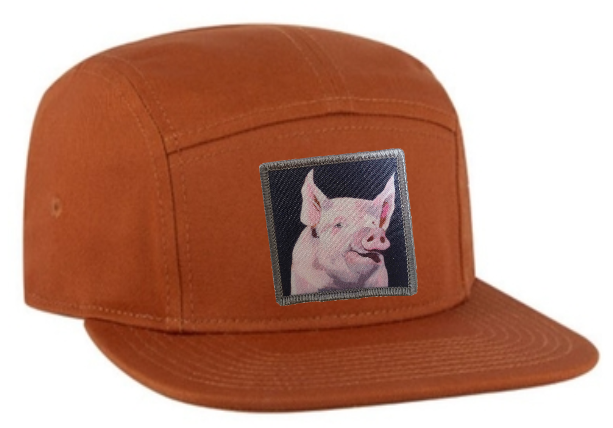 Orange Camper Hat Hats FlynHats Piggie  