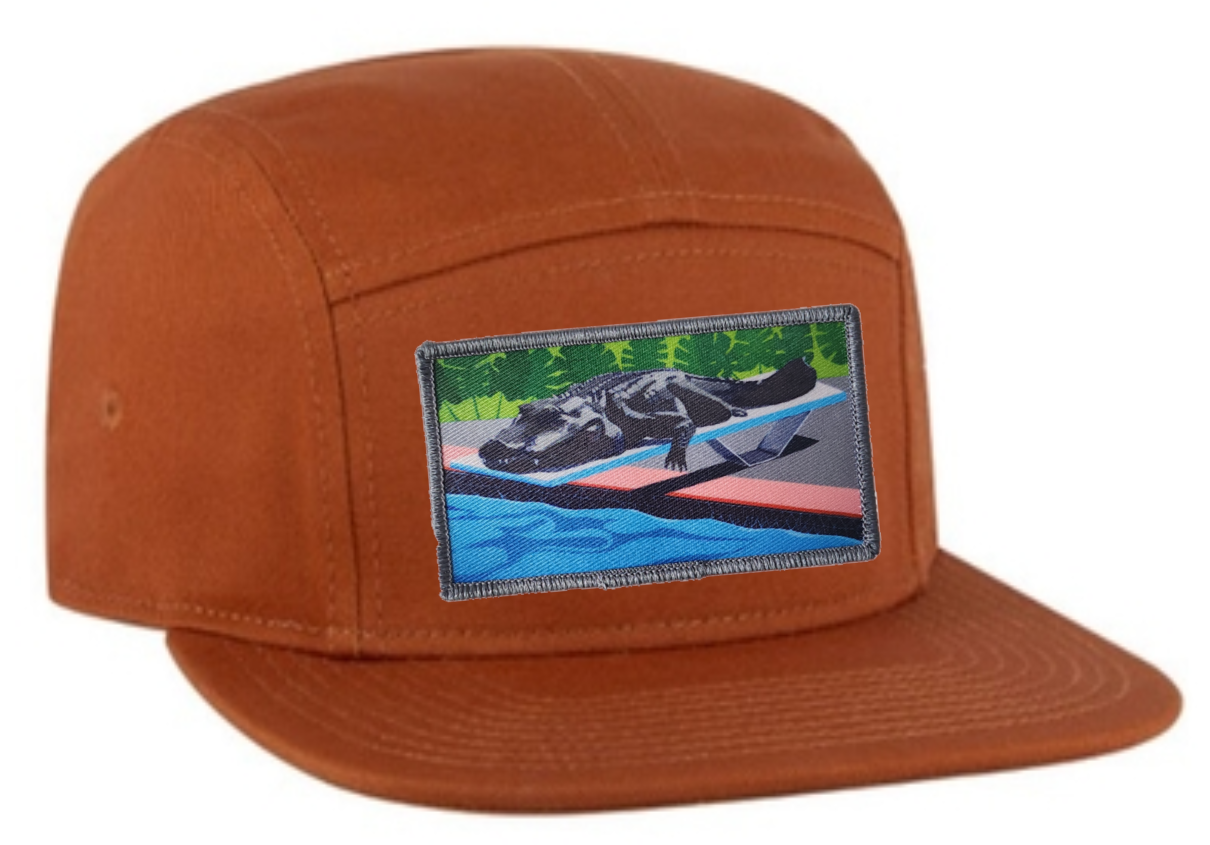 Orange Camper Hat Hats FlynHats Pool Party Canceled  